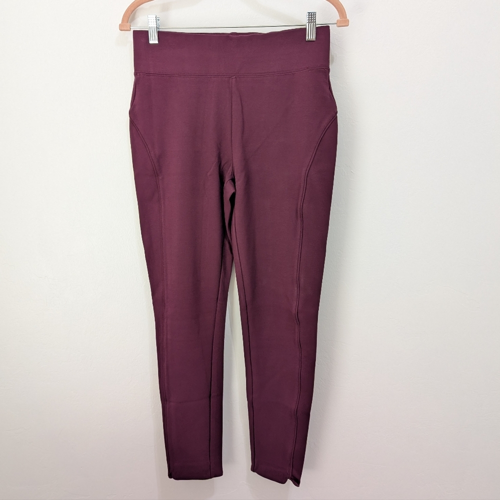 Seven7 Women's Burgundy Pull On Thick Leggings
